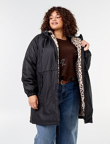 Parka gummy doublée à capuche