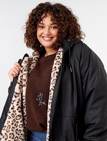Parka gummy doublée à capuche