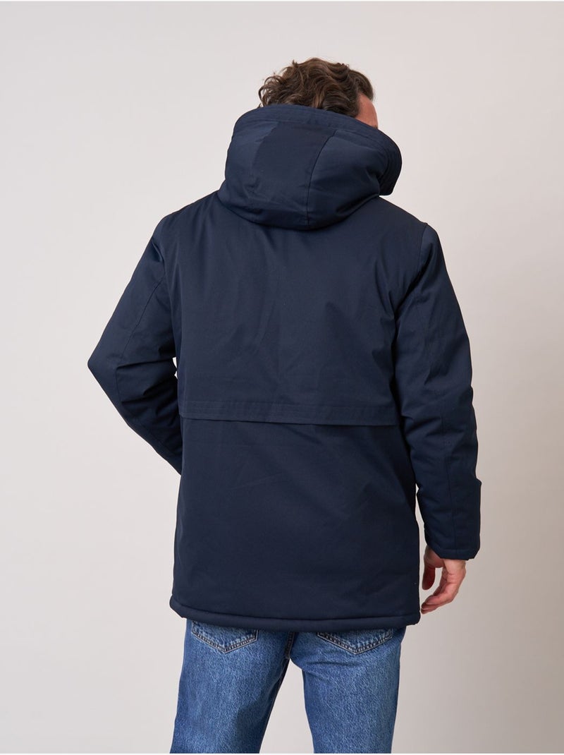 Parka homme avec capuche fixe  'Deeluxe' Bleu marine - Kiabi