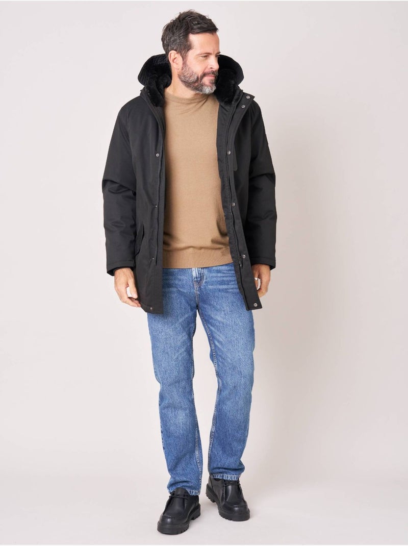 Parka homme avec capuche fixe  'deeluxe' Noir - Kiabi