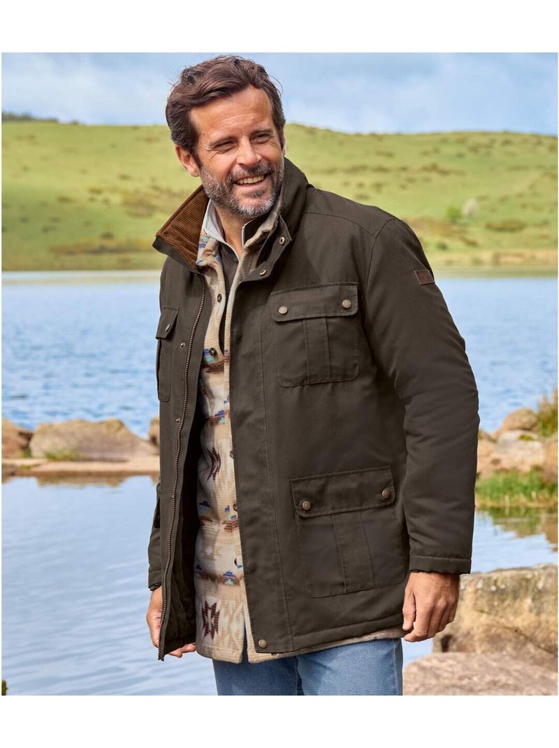 Parka huilée multipoches   - atlas for men Marron - Kiabi