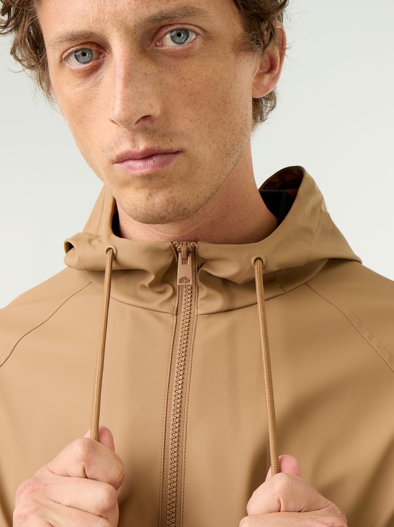 Parka imperméable longue Beige - Kiabi