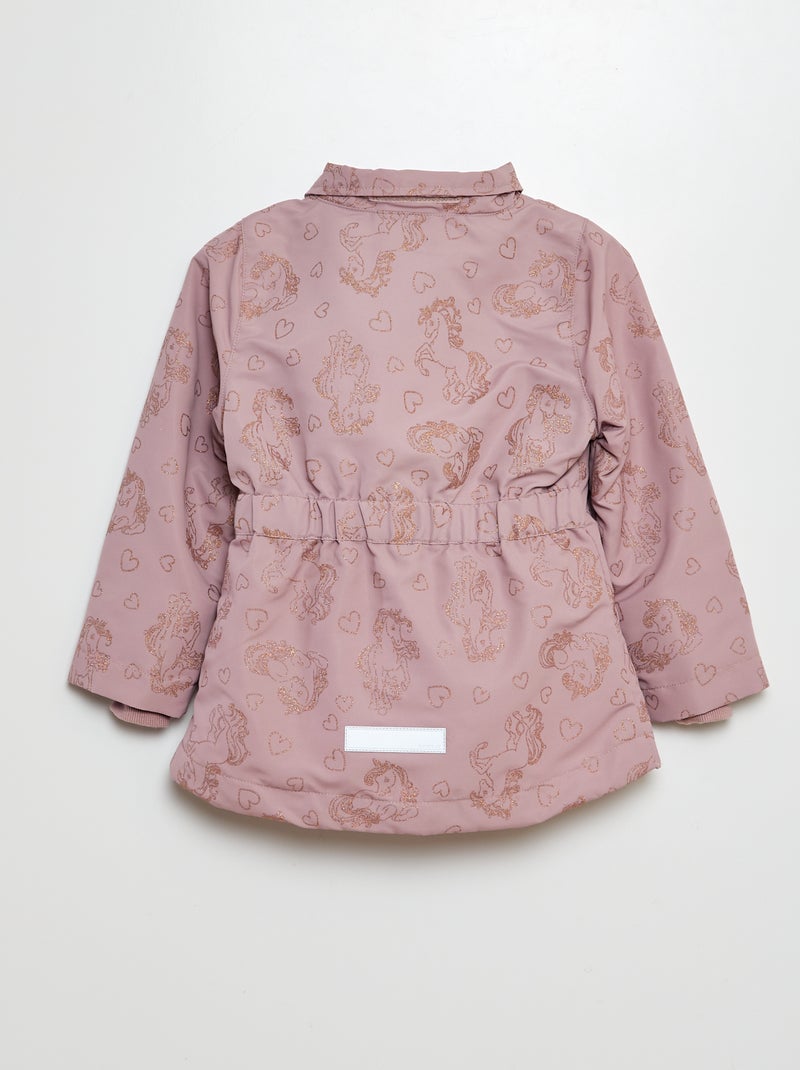 Parka imprimé et pailleté 'licorne' ROSE - Kiabi