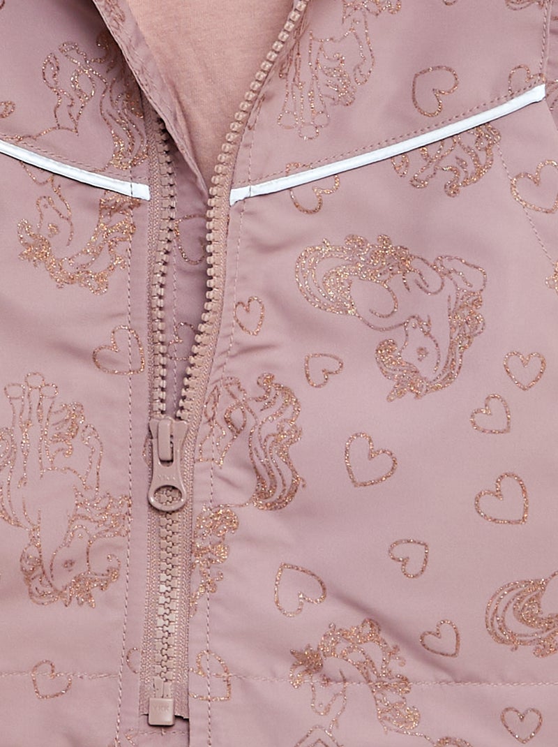 Parka imprimé et pailleté 'licorne' ROSE - Kiabi