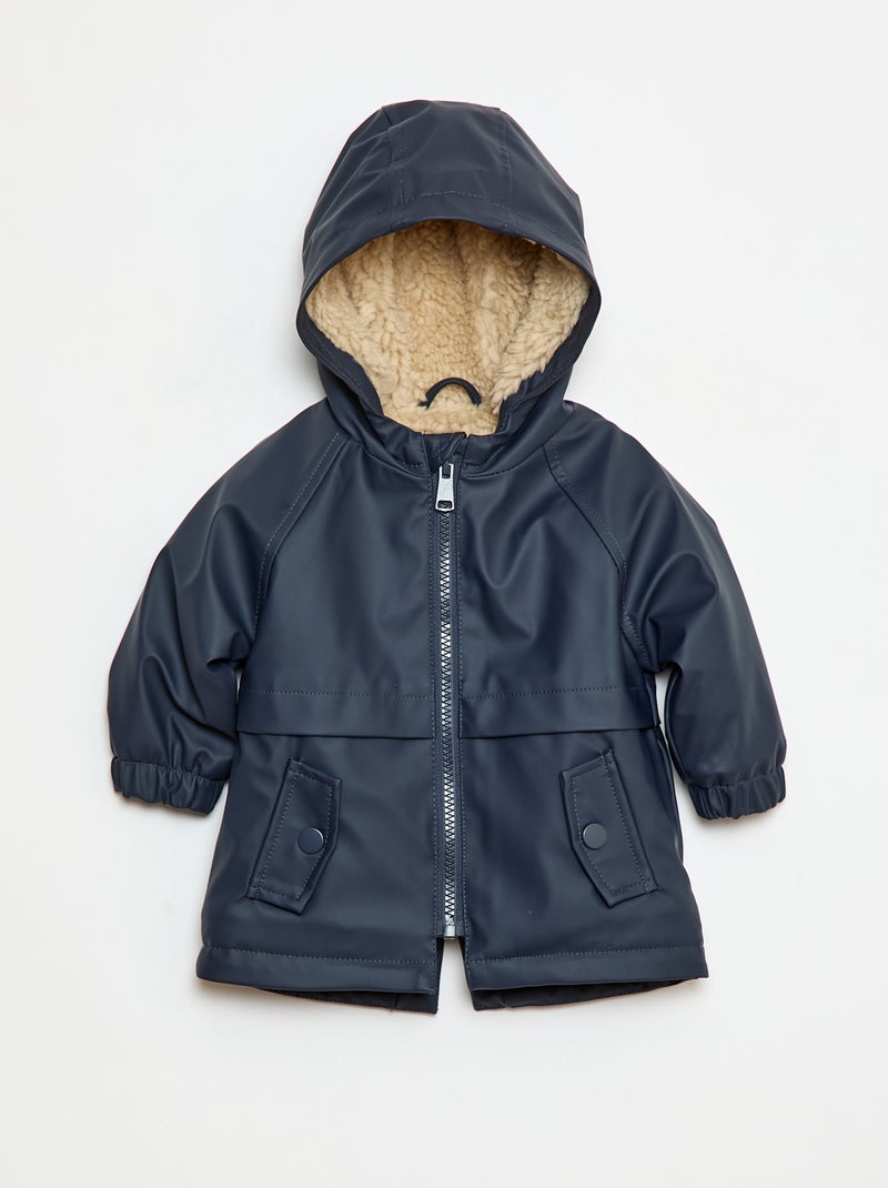 Parka intérieur effet moutonné Bleu - Kiabi