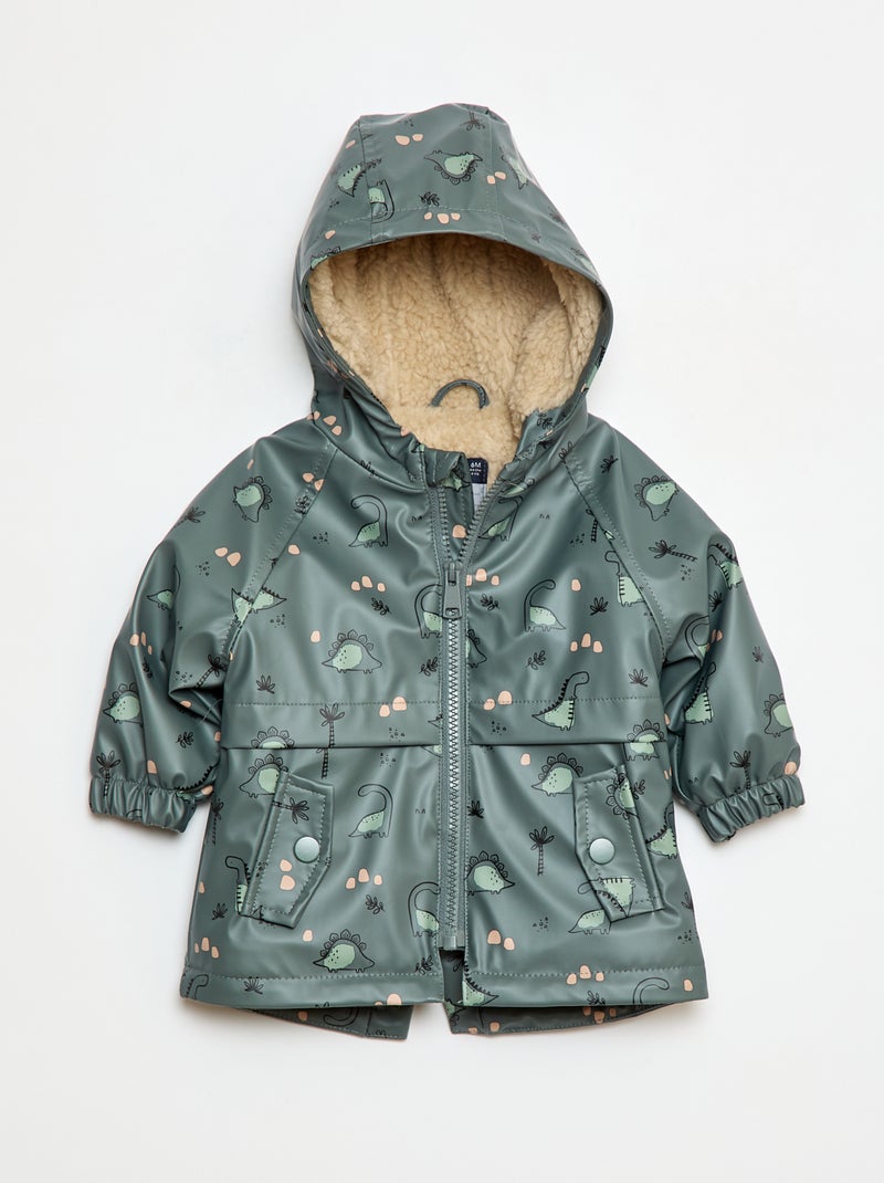 Parka intérieur effet moutonné Vert - Kiabi