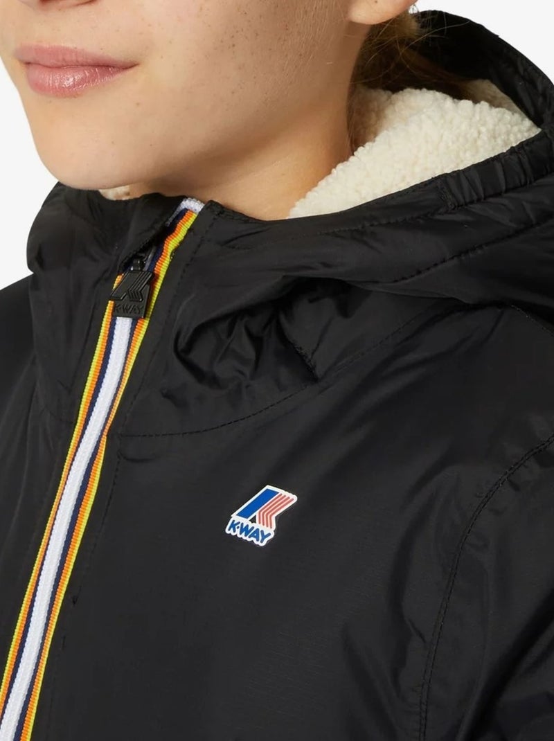 Parka K-Way P. Le Vrai 3.0 Eiffel Orsetto Noir - Kiabi