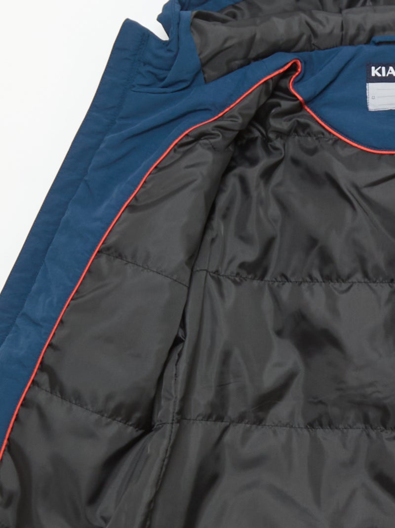 Parka légère à capuche avec 2 poches soufflées à rabat Bleu - Kiabi