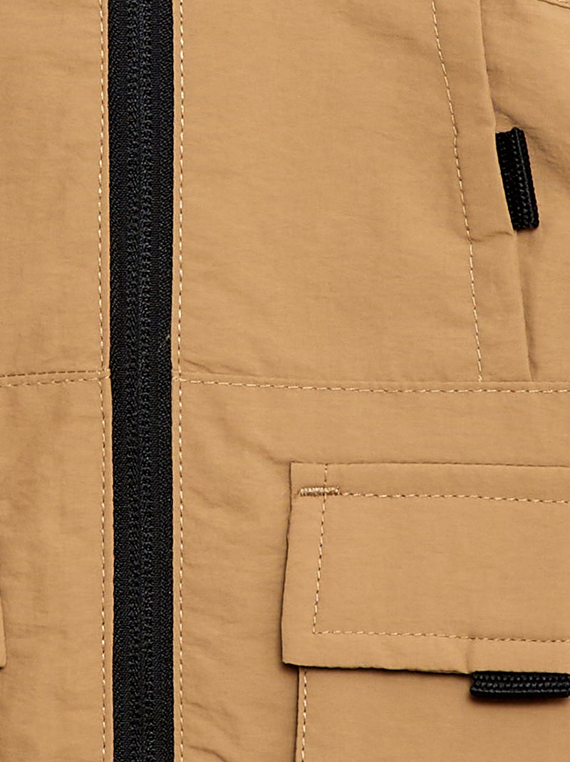 Parka légère à capuche Camel - Kiabi