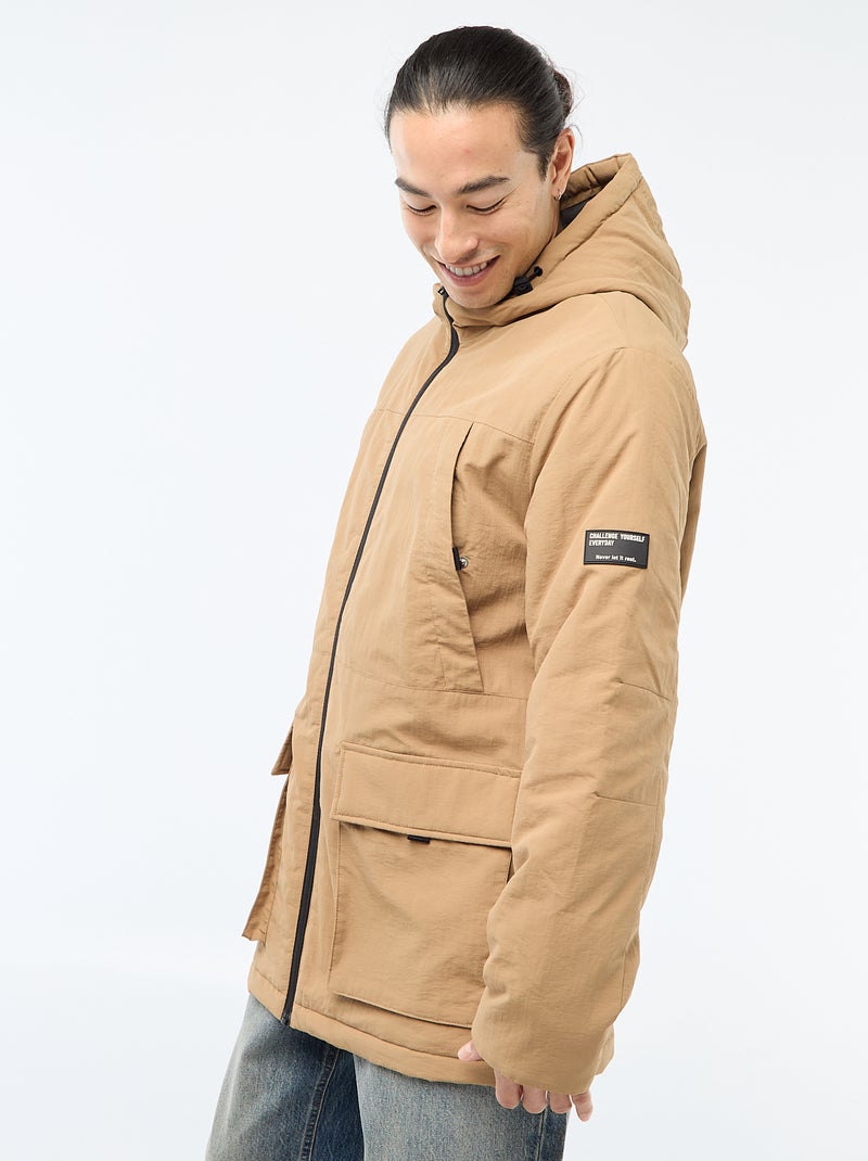 Parka légère à capuche déparlent Beige - Kiabi
