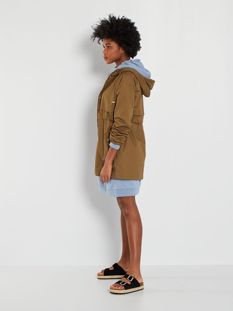 Parka l?�g?�re d?�perlante - marron - Kiabi - 35.00�?�