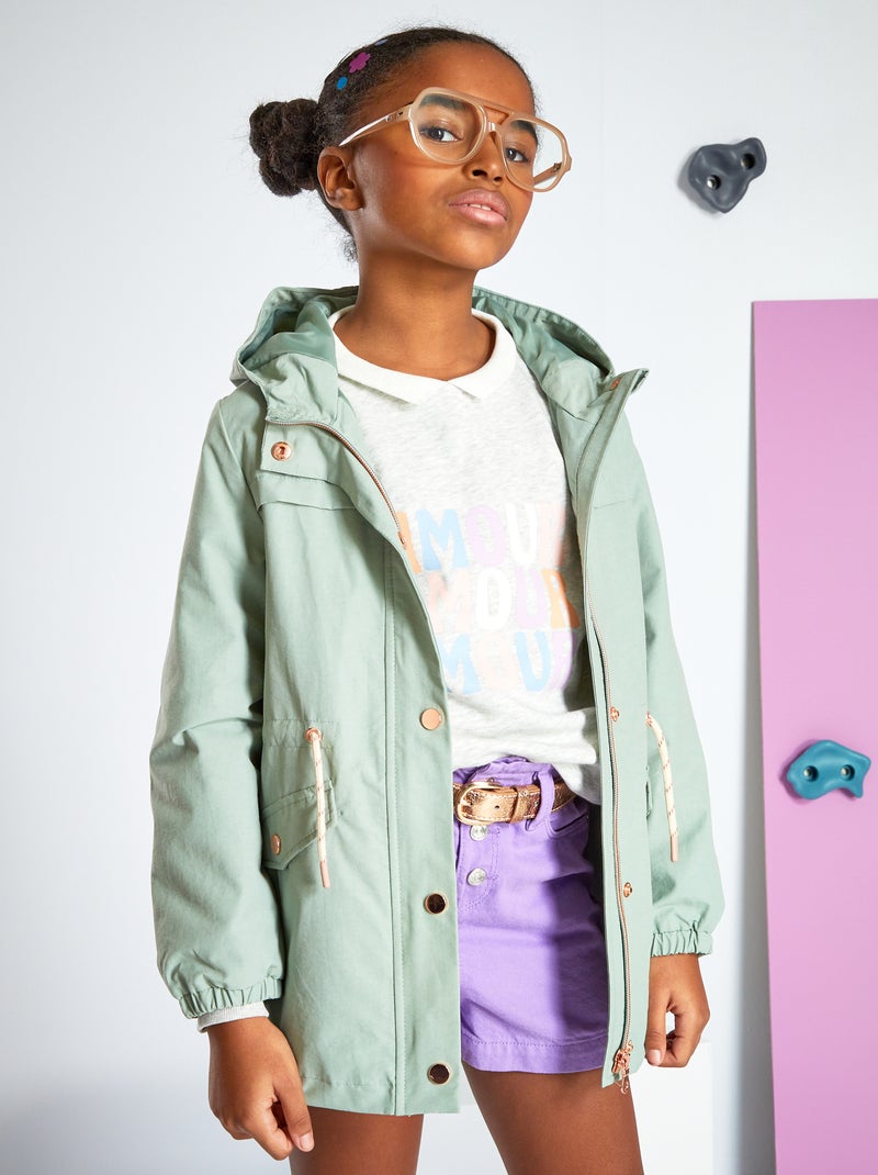 Parka légère déperlante Vert - Kiabi