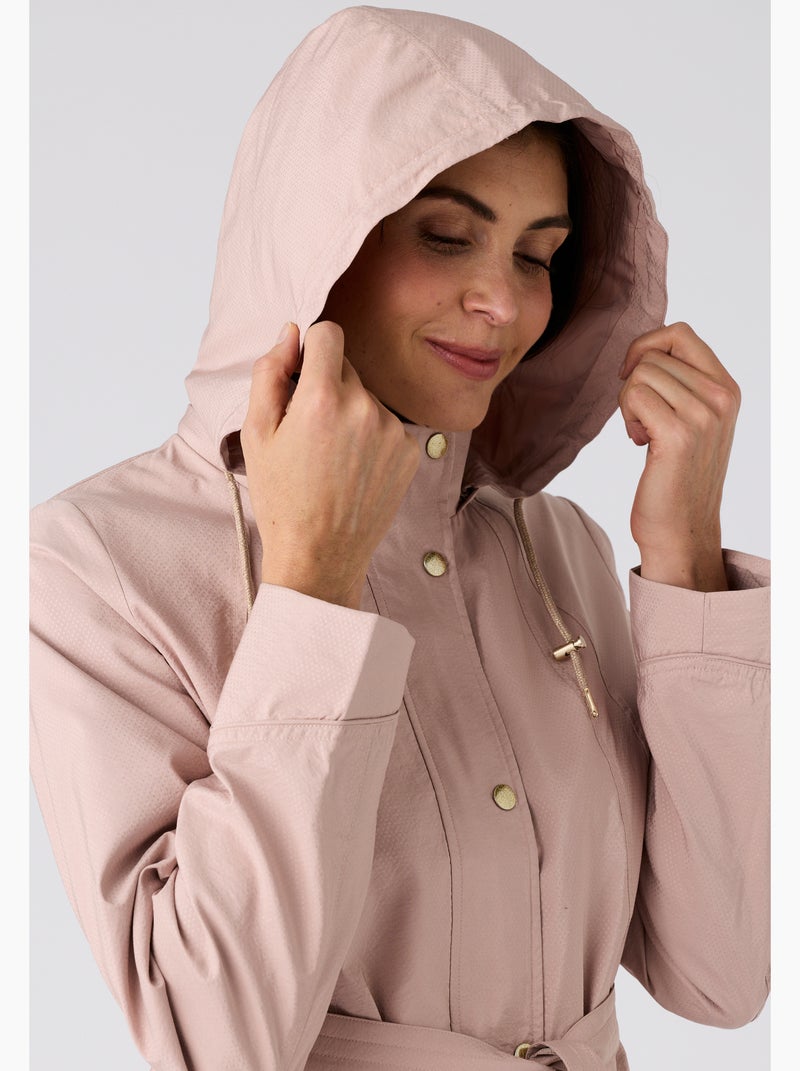 Parka légère tissu texturé satiné - Damart Rose - Kiabi
