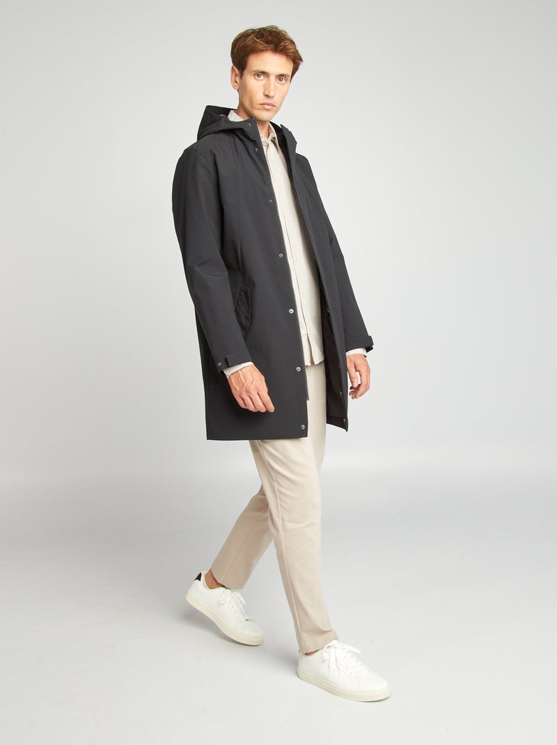 Parka light à capuche noir - Kiabi