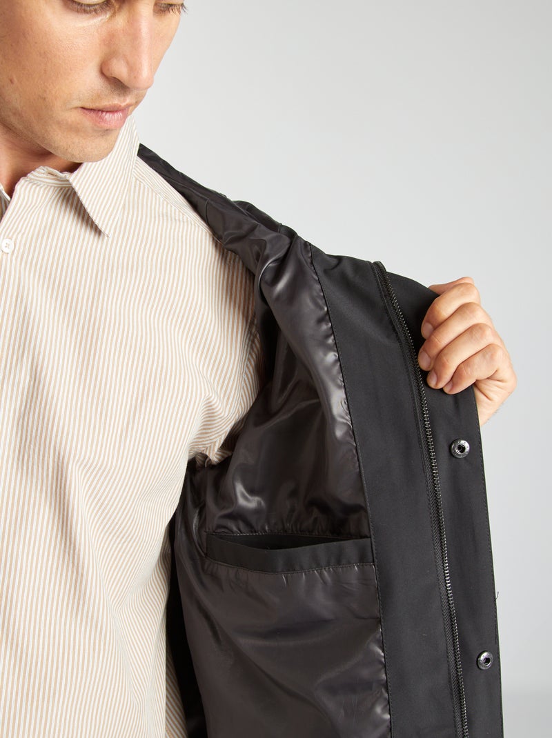 Parka light à capuche noir - Kiabi