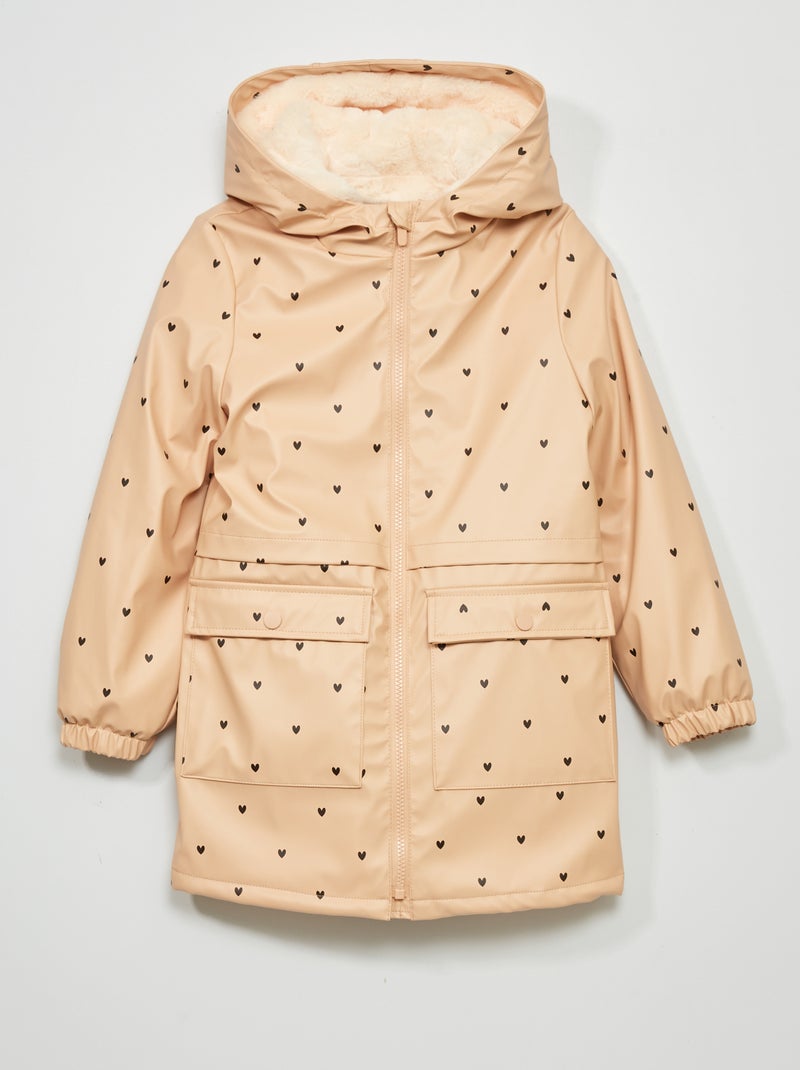 Parka long à capuche Beige - Kiabi