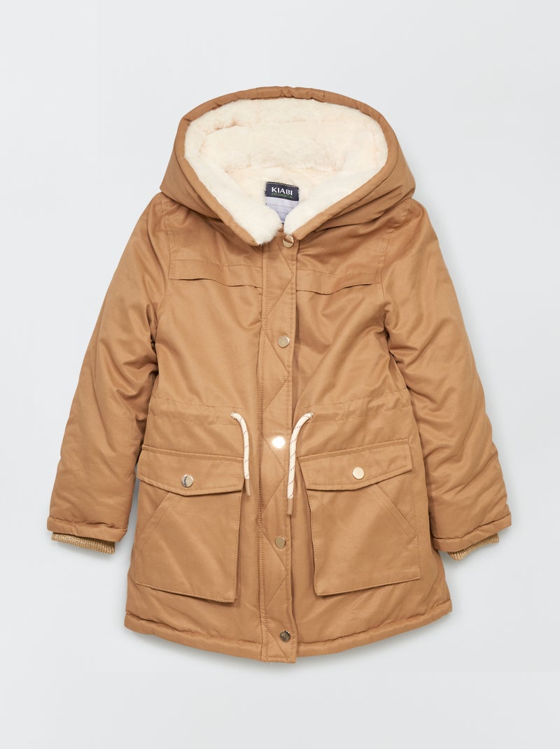 Parka longue à capuche -  beige BEIGE - Kiabi