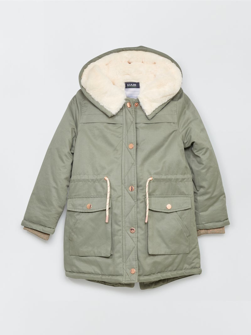 Parka longue à capuche - kaki KAKI - Kiabi