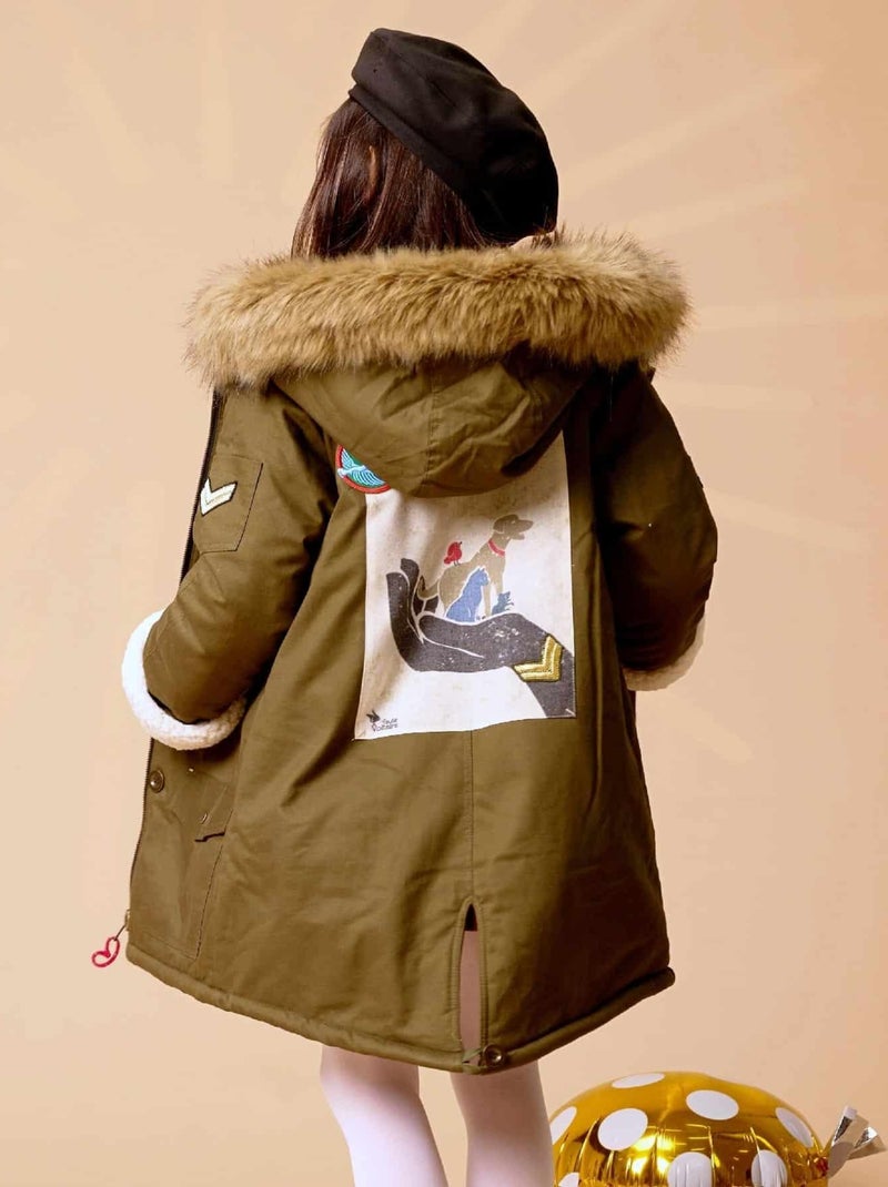 Parka Longue à Capuche   2-16 Ans  ROCK & LOVE - La Faute à Voltaire Kaki - Kiabi