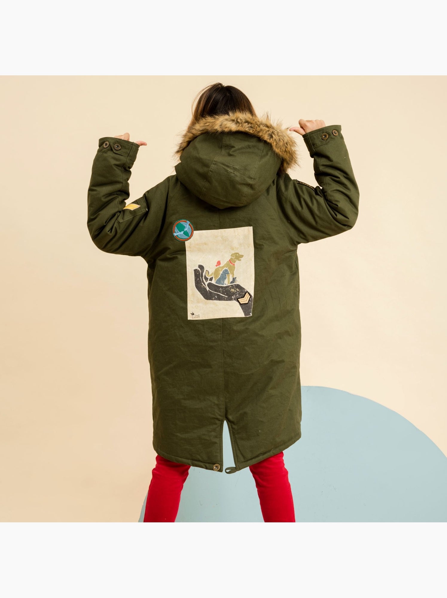Parka Lee Cooper Coupe-vent Rouge Pour Fille - Taille 16 Ans (36/38)
