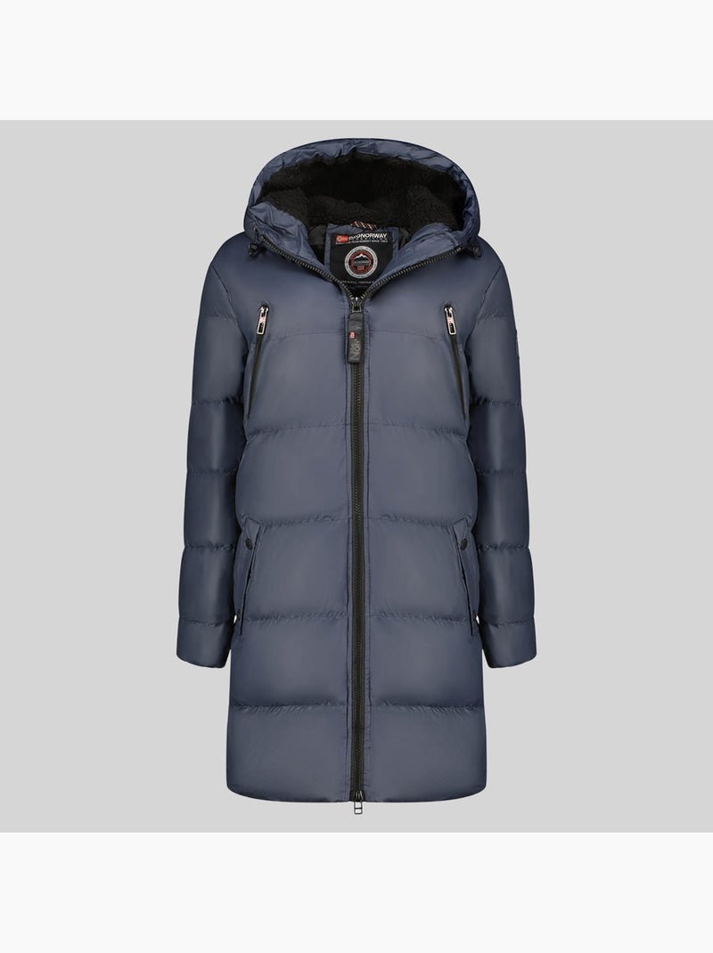 Parka longue à capuche adrianna – geographical norway Bleu marine - Kiabi