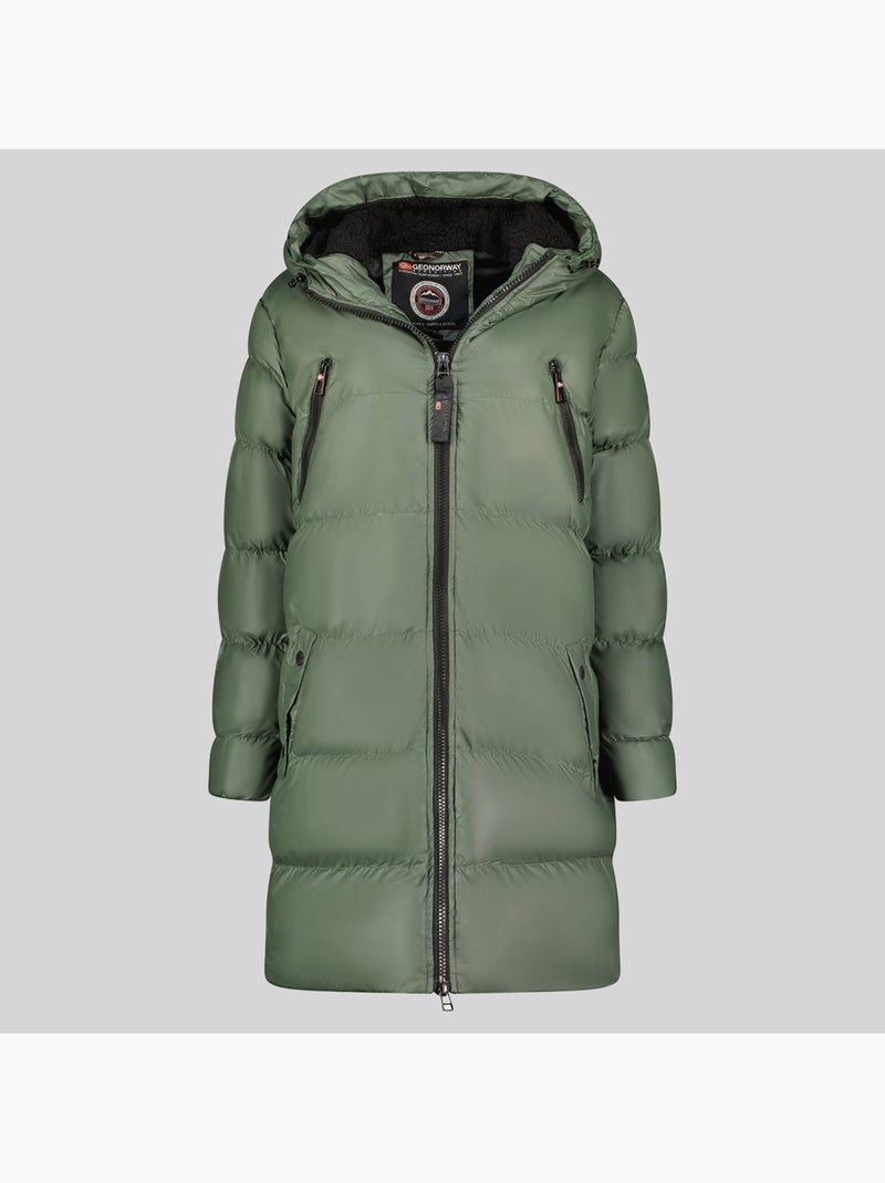 Parka longue à capuche adrianna – geographical norway Vert - Kiabi