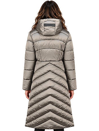 Parka longue à capuche blancheoral long – kaporal