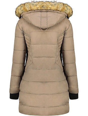 Parka longue à capuche fausse fourrure akapeak – canadian peak