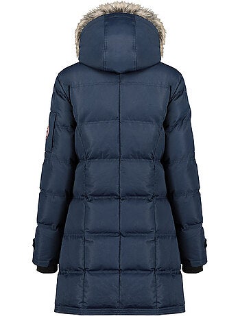 Parka longue à capuche fausse fourrure axelus – canadian peak