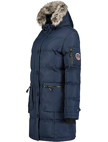 Parka longue à capuche fausse fourrure axelus – canadian peak