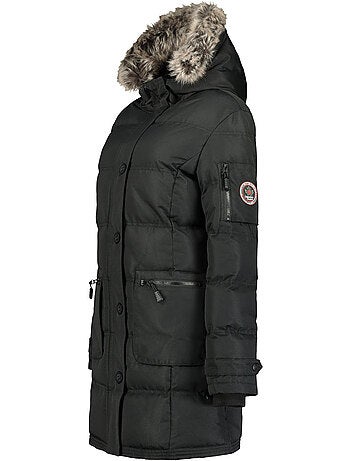 Parka longue à capuche fausse fourrure axelus – canadian peak