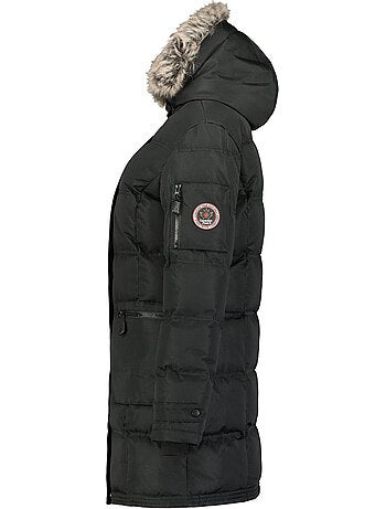 Parka longue à capuche fausse fourrure axelus – canadian peak