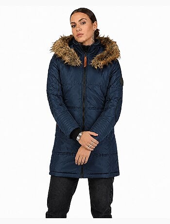Parka longue à capuche fausse fourrure beauty – canadian peak