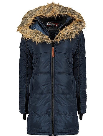 Parka longue à capuche fausse fourrure beauty – canadian peak