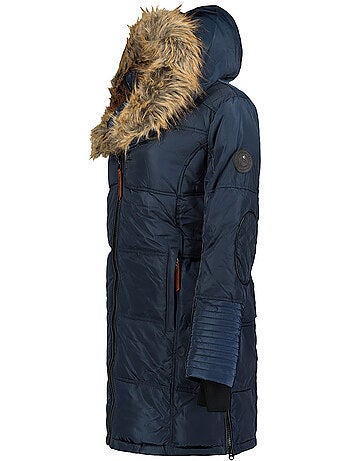 Parka longue à capuche fausse fourrure beauty – canadian peak