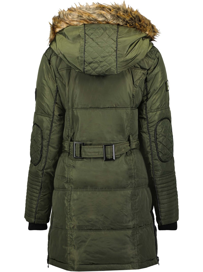 Parka longue à capuche fausse fourrure beauty – canadian peak Kaki - Kiabi