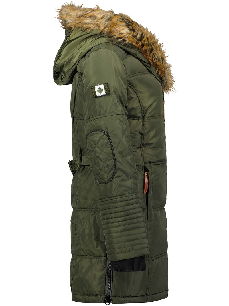 Parka longue à capuche fausse fourrure beauty – canadian peak Kaki - Kiabi