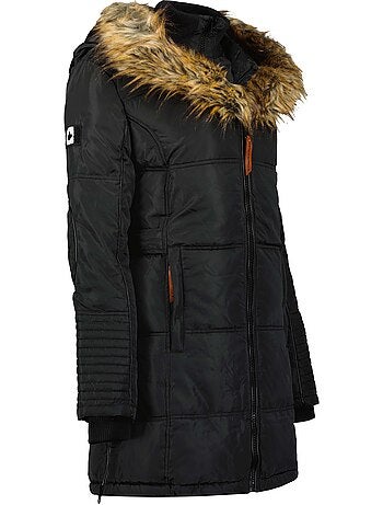 Parka longue à capuche fausse fourrure beauty – canadian peak