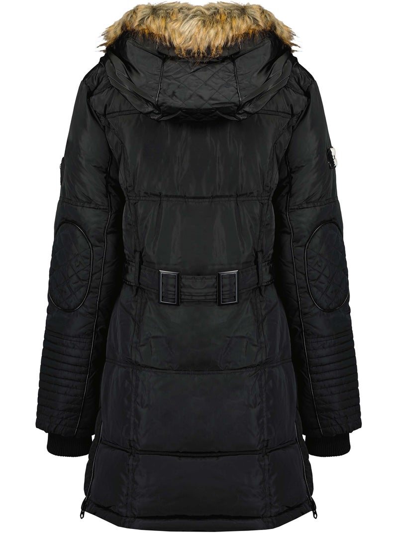 Parka longue à capuche fausse fourrure beauty – canadian peak Noir - Kiabi