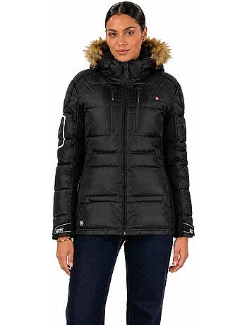 Parka longue à capuche fausse fourrure bersileak – canadian peak