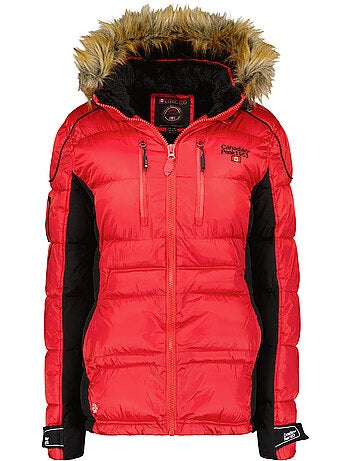 Parka longue à capuche fausse fourrure bersileak – canadian peak