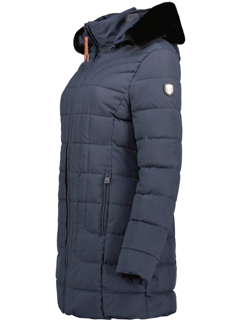 Parka longue à capuche fausse fourrure braceleak – canadian peak Bleu marine - Kiabi