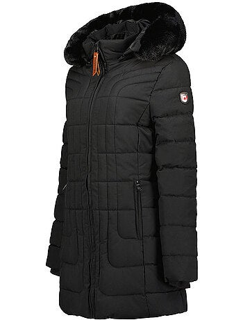 Parka longue à capuche fausse fourrure braceleak – canadian peak