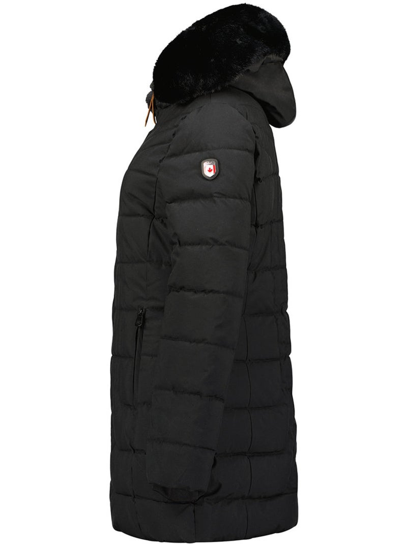 Parka longue à capuche fausse fourrure braceleak – canadian peak Noir - Kiabi