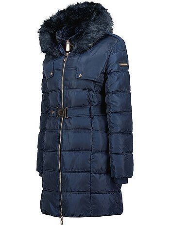 Parka longue à capuche fausse fourrure diamentereak – canadian peak