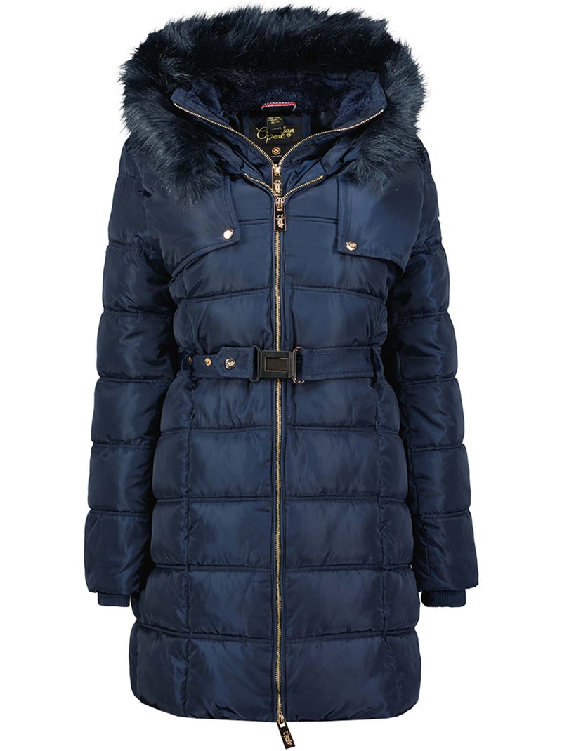 Parka longue à capuche fausse fourrure diamentereak – canadian peak Bleu marine - Kiabi