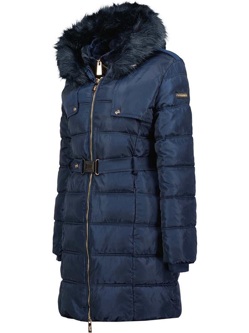 Parka longue à capuche fausse fourrure diamentereak – canadian peak Bleu marine - Kiabi