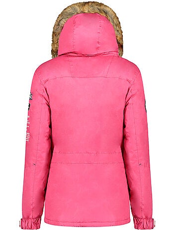 Parka longue cintrée à capuche fausse fourrure banapeak – canadian peak