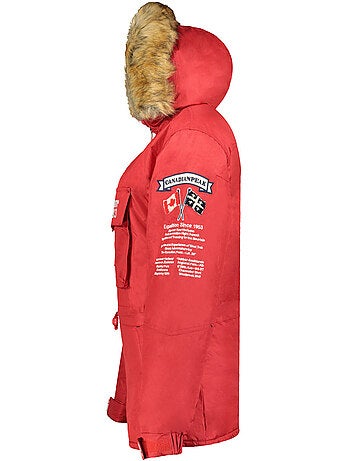 Parka longue cintrée à capuche fausse fourrure banapeak – canadian peak