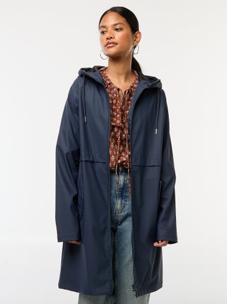 Parka longue déperlante à capuche